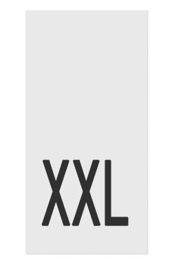 XXL- размерник, белый