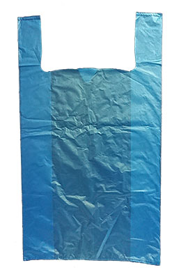Пакет майка 45х75+30 см 18мкм, синий