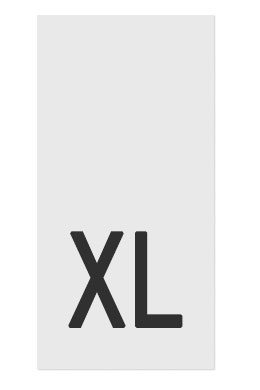 XL- размерник, белый
