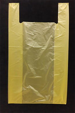 Пакет майка 45х75+30 см 18 мкм, желтая